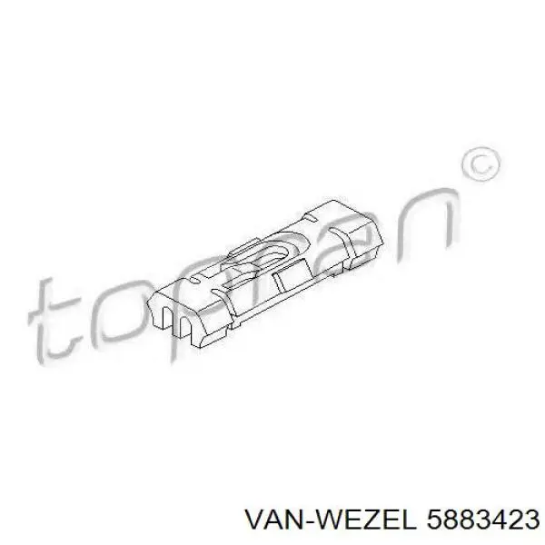 5883423 VAN Wezel moldura de la puerta delantera izquierda