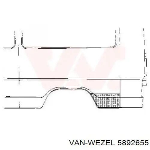 5892655 VAN Wezel guardabarros delantero izquierdo