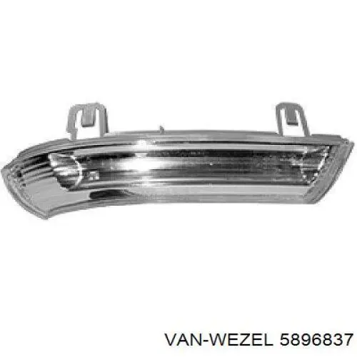 5896837 VAN Wezel cristal de espejo retrovisor exterior izquierdo