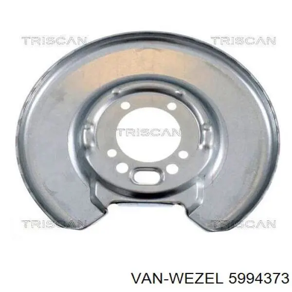 5994373 VAN Wezel chapa protectora contra salpicaduras, disco de freno trasero