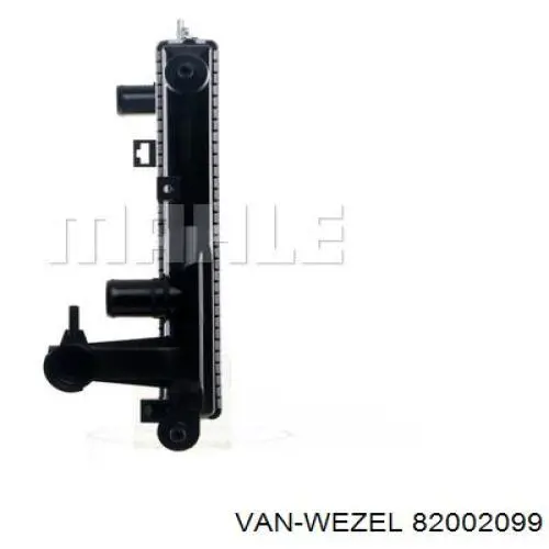 82002099 VAN Wezel radiador refrigeración del motor