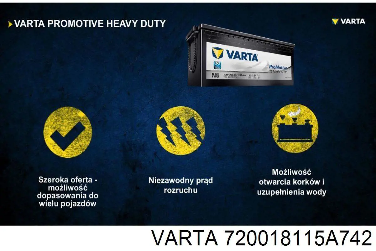 720018115A742 Varta batería de arranque