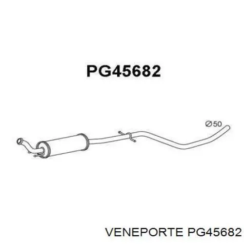  Silenciador del medio para Peugeot 508 