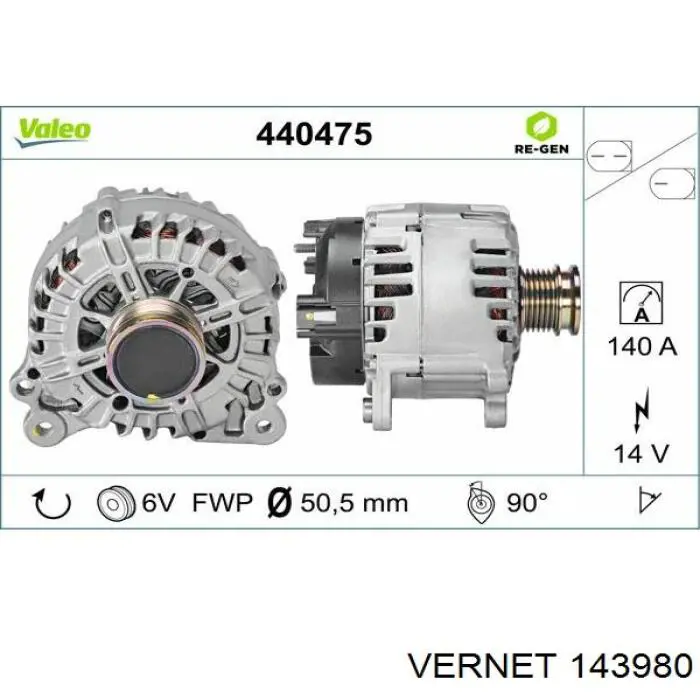 143980 Vernet termostato, refrigerante