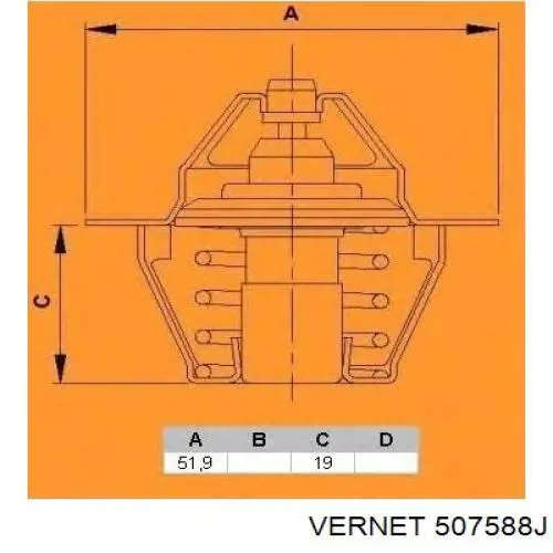 507588J Vernet termostato, refrigerante