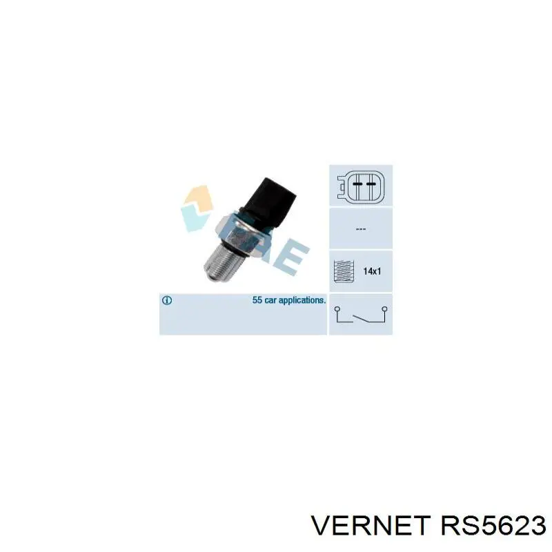 RS5623 Vernet interruptor, piloto de marcha atrás