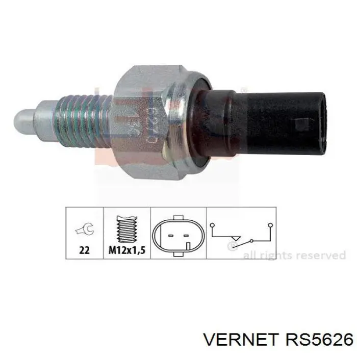 C2S44687 Jaguar interruptor, piloto de marcha atrás