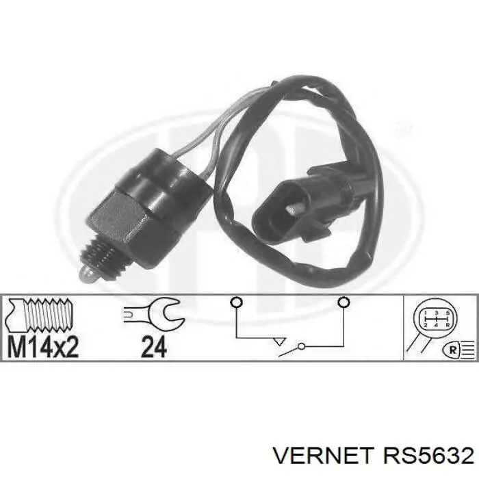 RS5632 Vernet interruptor, piloto de marcha atrás