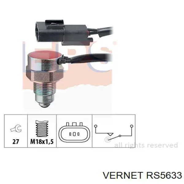 RS5633 Vernet interruptor, piloto de marcha atrás