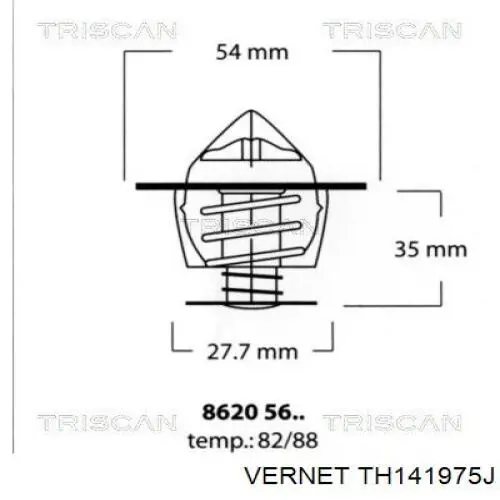 TH1419.75J Vernet termostato, refrigerante