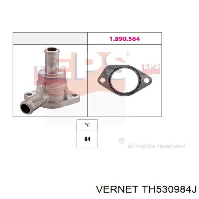 TH5309.84J Vernet termostato, refrigerante