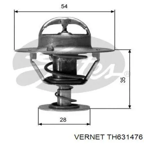 TH6314.76 Vernet termostato, refrigerante