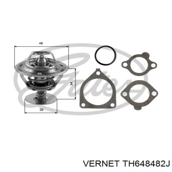 TH6484.82J Vernet termostato, refrigerante