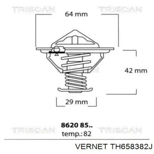 TH6583.82J Vernet termostato, refrigerante