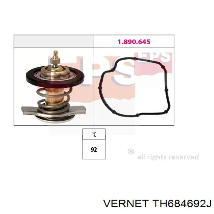 TH6846.92J Vernet caja del termostato