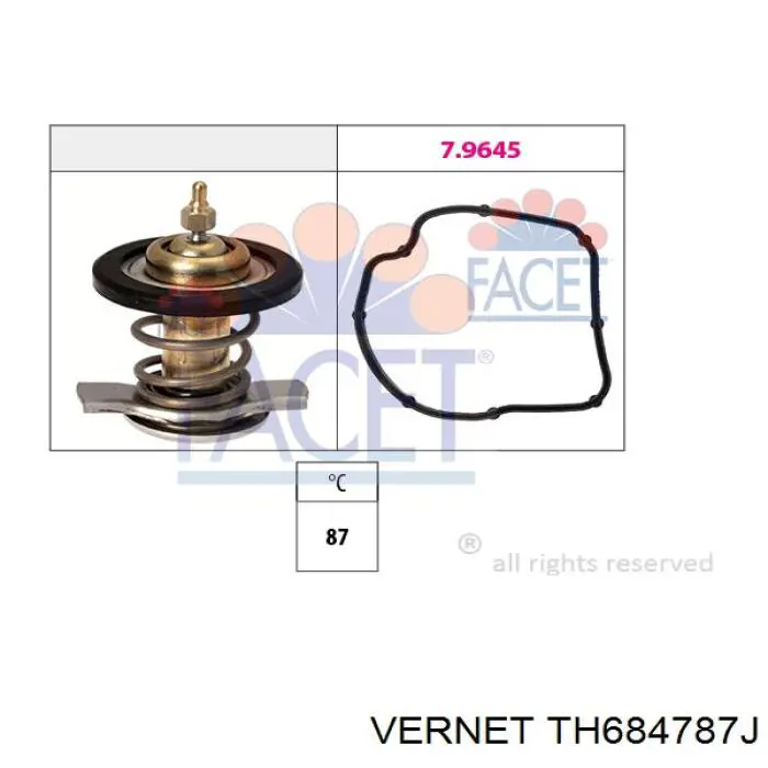 TH6847.87J Vernet termostato, refrigerante