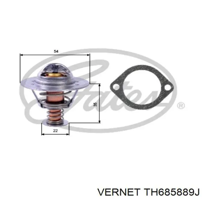 TH6858.89J Vernet termostato, refrigerante