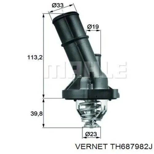 TH6879.82J Vernet termostato, refrigerante