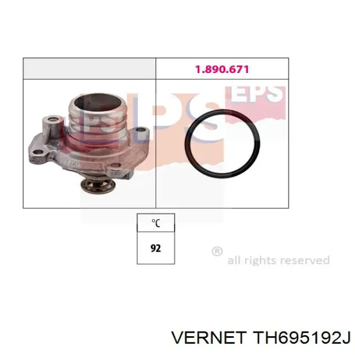 TH6951.92J Vernet termostato, refrigerante