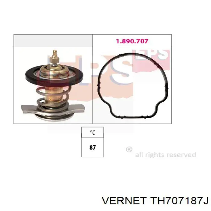 TH7071.87J Vernet termostato, refrigerante