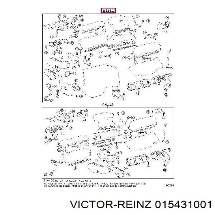  Juego de juntas de motor, completo para Toyota Camry V30