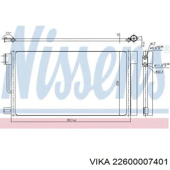 22600007401 Vika condensador aire acondicionado