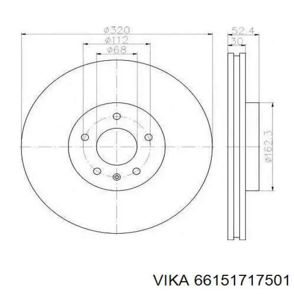 66151717501 Vika freno de disco delantero