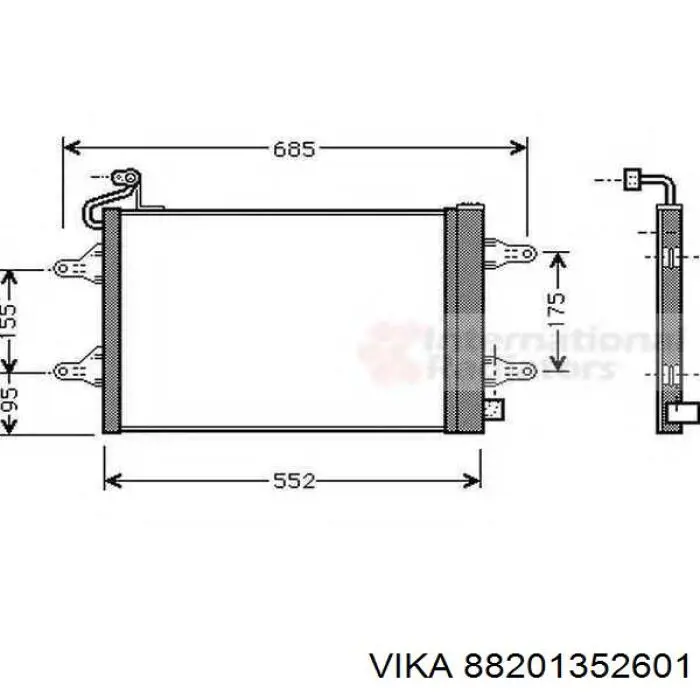  Condensador aire acondicionado para Seat Cordoba 6K5