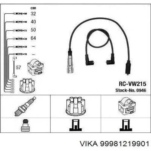 99981219901 Vika juego de cables de encendido