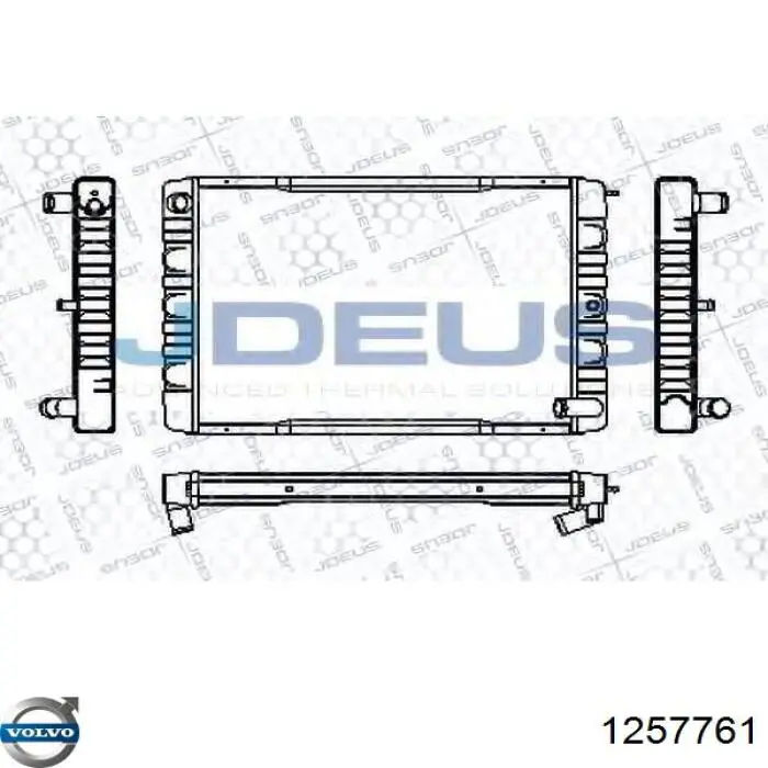 1257761 Volvo radiador refrigeración del motor