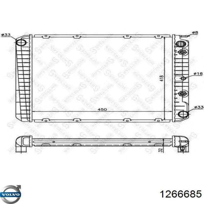 1266685 Volvo radiador refrigeración del motor