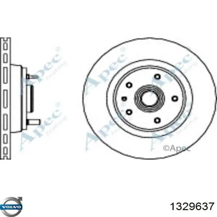 270877 Volvo freno de disco delantero