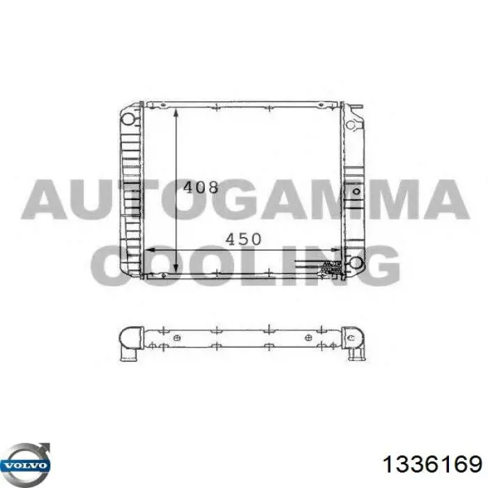 1336169 Volvo radiador refrigeración del motor