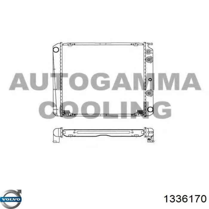 1336170 Volvo radiador refrigeración del motor