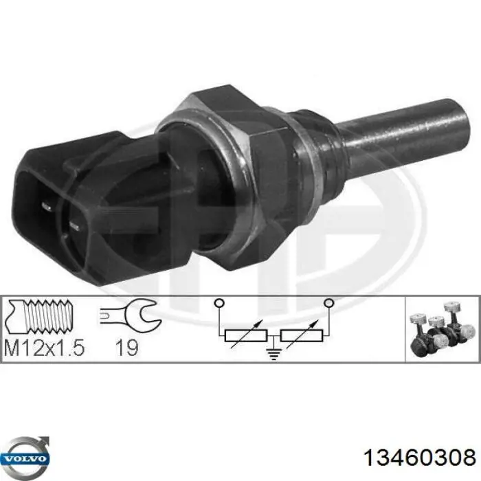 13460308 Volvo sensor, temperatura del refrigerante (encendido el ventilador del radiador)