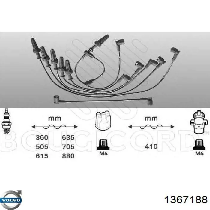 1367188 Volvo juego de cables de encendido