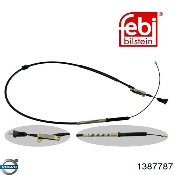 1387787 Volvo cable de freno de mano trasero izquierdo