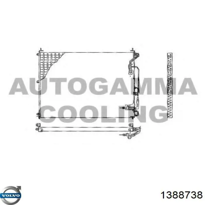 1388738 Volvo condensador aire acondicionado