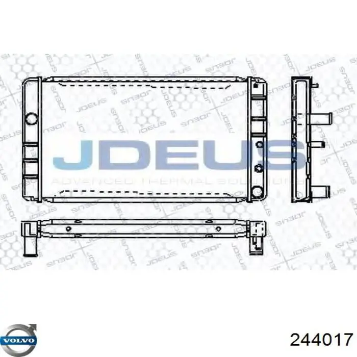 244017 Volvo radiador refrigeración del motor