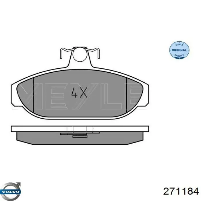 271184 Volvo pastillas de freno delanteras