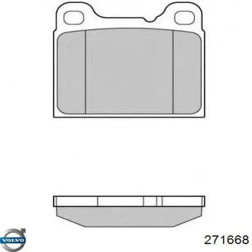 271668 Volvo pastillas de freno traseras