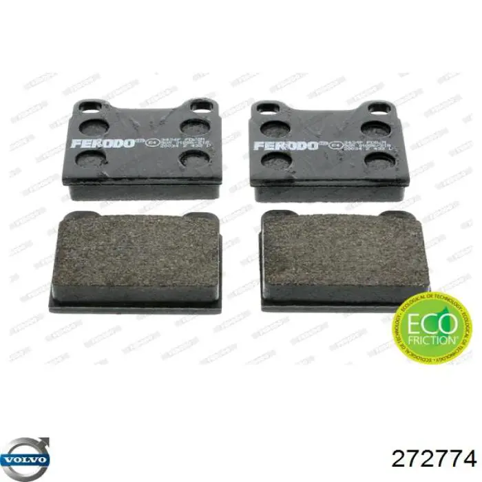 272774 Volvo pastillas de freno traseras