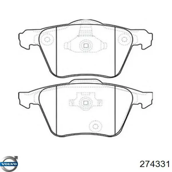 274331 Volvo pastillas de freno delanteras