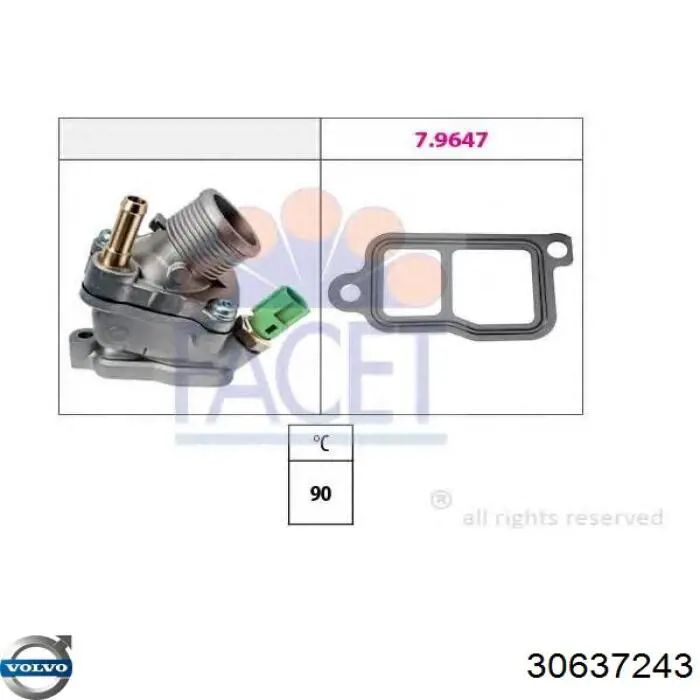 30637243 Volvo caja del termostato