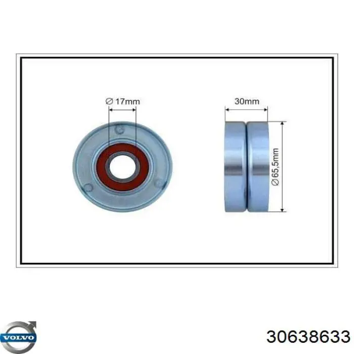 30638633 Volvo tensor de correa, correa poli v