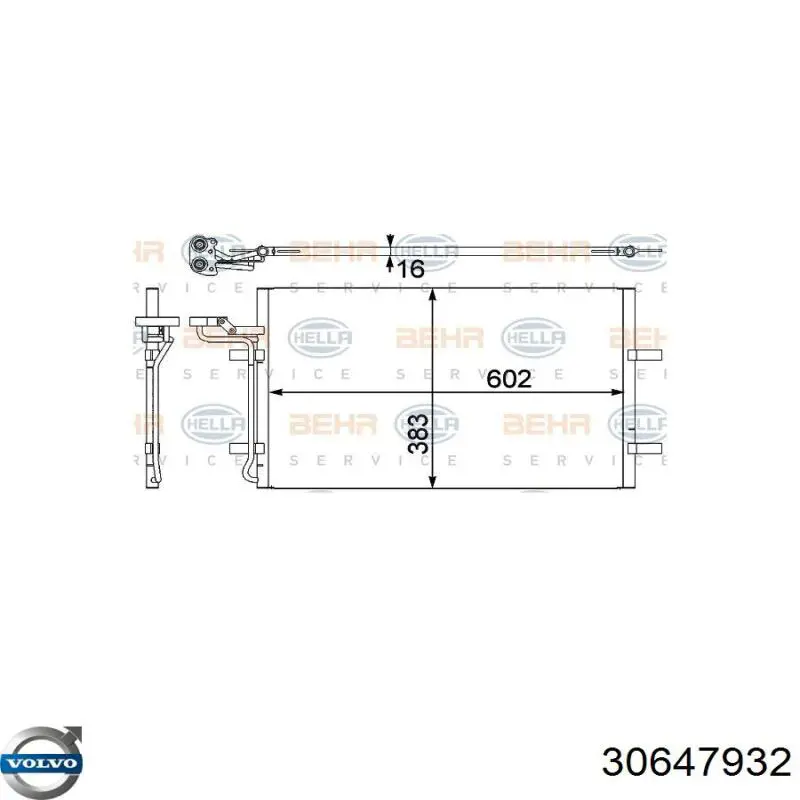 30647932 Volvo condensador aire acondicionado