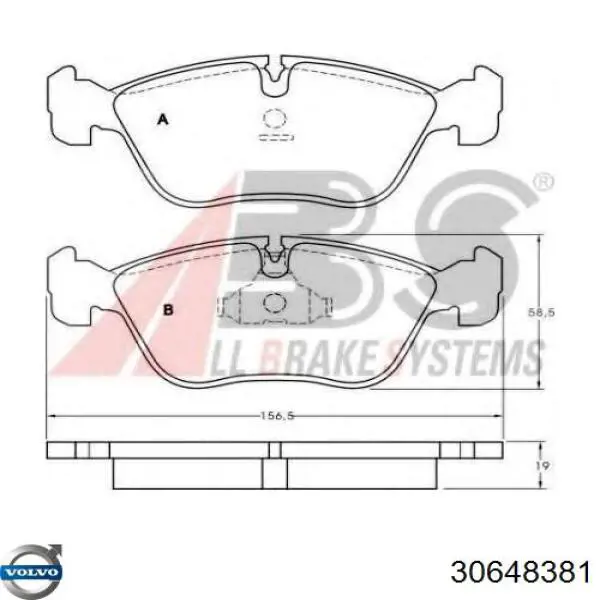 30648381 Volvo pastillas de freno delanteras