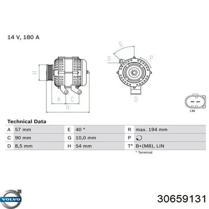 30659131 Volvo alternador