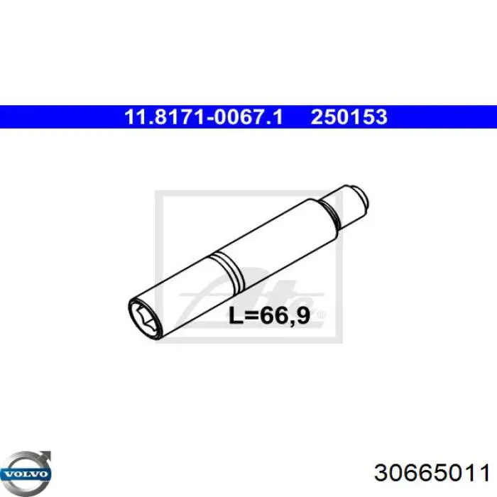 30665011 Volvo pasador guía, pinza del freno trasera