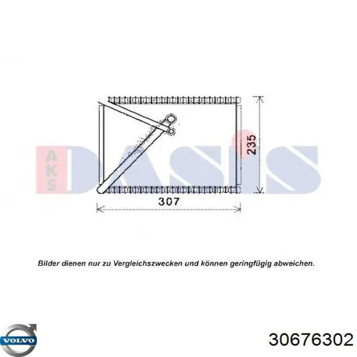 30630696 Volvo evaporador, aire acondicionado